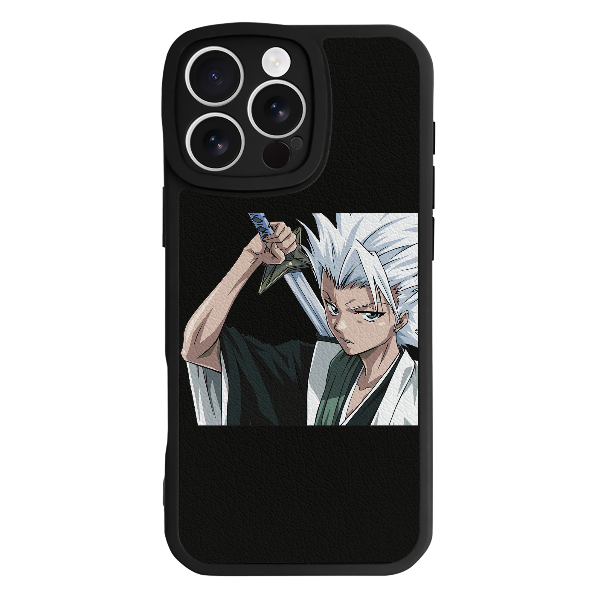 （画像用） ブリーチ 日番谷冬獅郎（ひつがや とうしろう） BLEACH Hitsugaya Toushirou 【iPhone 16シリーズ対応】シリコンスマホケース（レザー調） 材質：シリコン